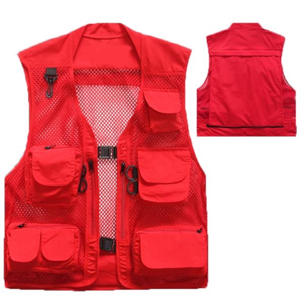 Outdoor Photography Fishing Vest Multi Pockets