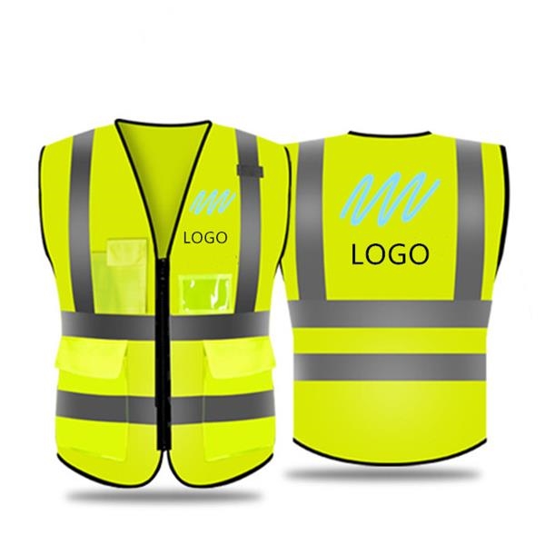 Reflective Safety Vest High Visibility W/ Multi Pockets