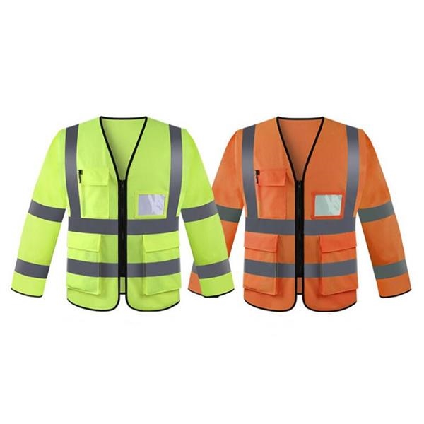 High Visibility Workwear Safety Jacket Long Sleeve