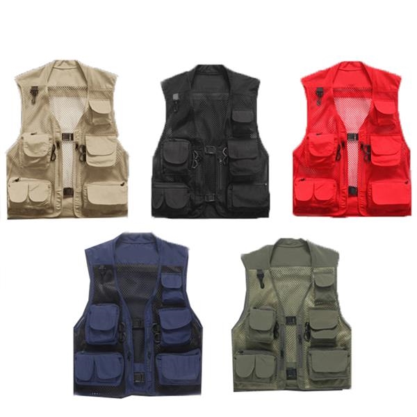 Outdoor Photography Fishing Vest Multi Pockets