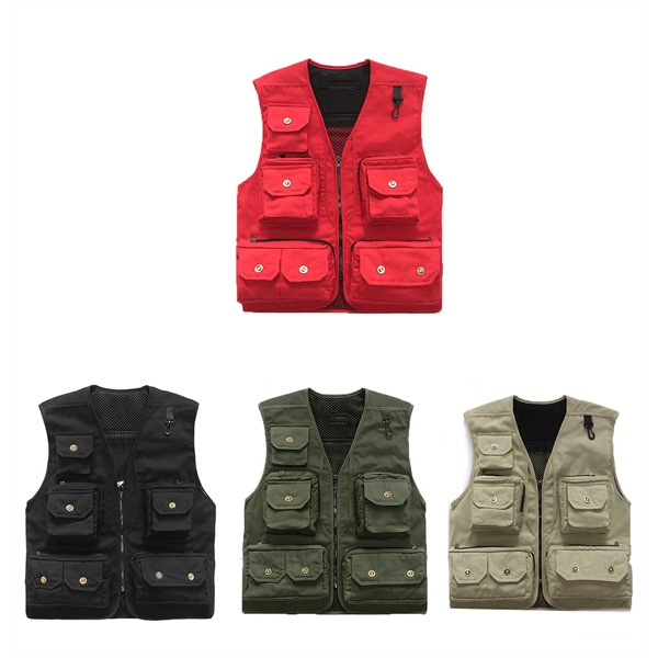 Outdoor Photography Fishing Vest Multi Pockets