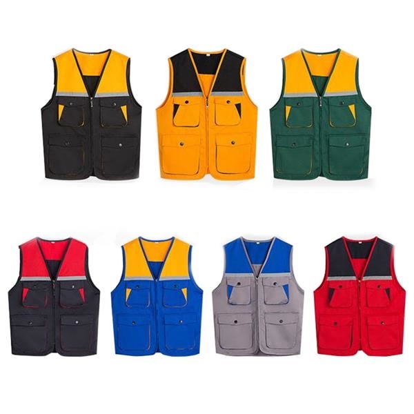 Unisex Reflective Multi-pockets Work Vest