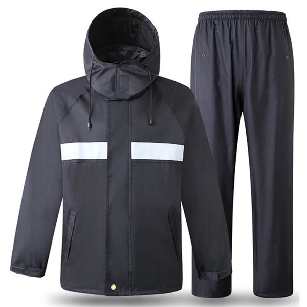 Reflective Safety Workwear Hooded Rainsuit