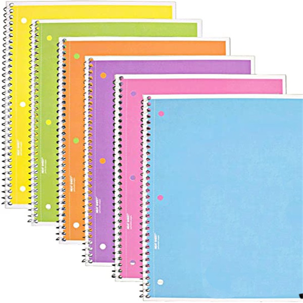 Subject Wide Ruled Spiral Bound Notebooks