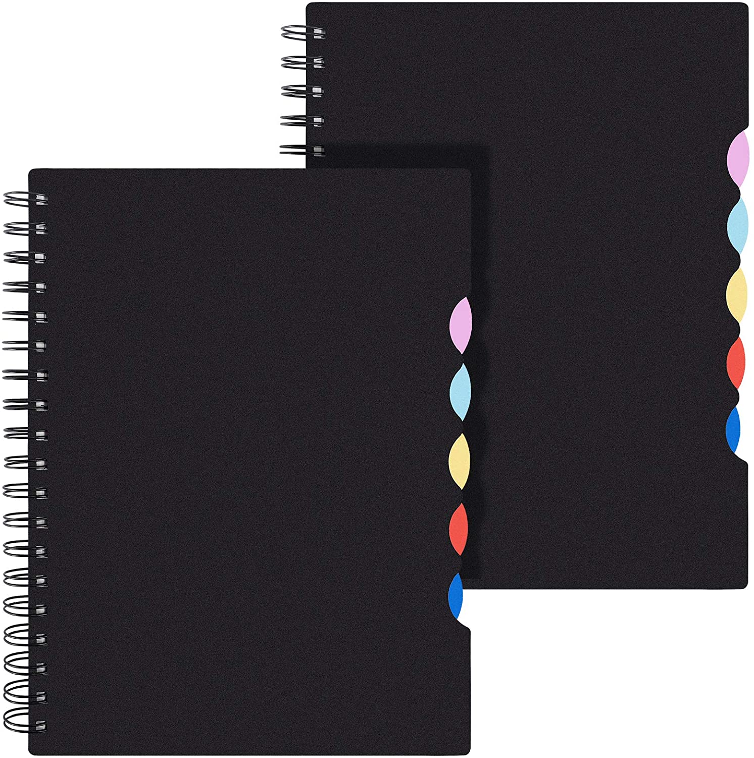 B5 Tabbed Spiral Notebook Lined Journals Ruled Notebooks