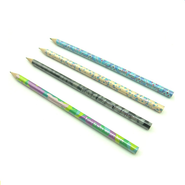 Wood-Cased Soft, Pre-Sharpened colorful pencil with eraser