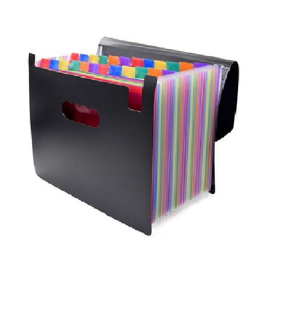 24 Pockets Expanding File Organizers,Carrying Optimized,Rainbow Color