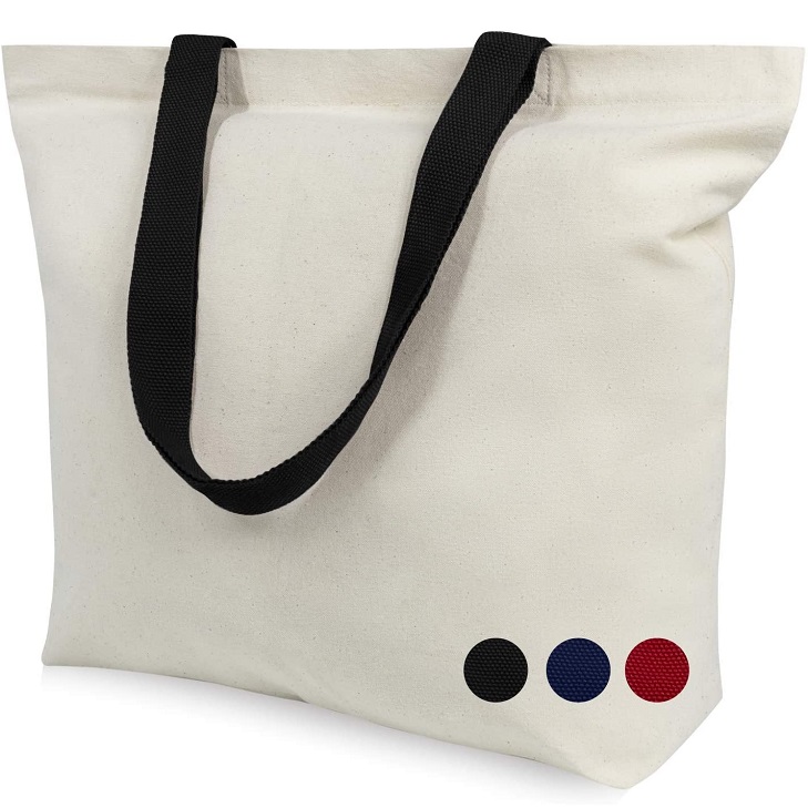 Canvas Tote Bags w/ Magnetic Snap
